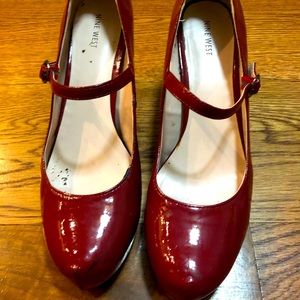 Nine West Red Mary Jane Shoes, Size 12